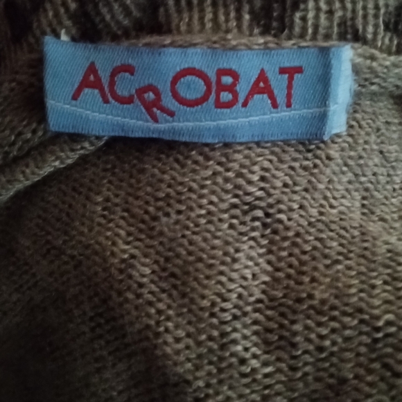 Acrobat Leopard Animal Print Open Front Silk Cashmere Knit Cardigan Size Medium - Picture 7 of 8